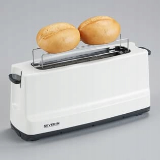 SEVERIN Toster Automatyczny Długi Szczelinowy Stalowy 800W Biały Szary — miniatura 5