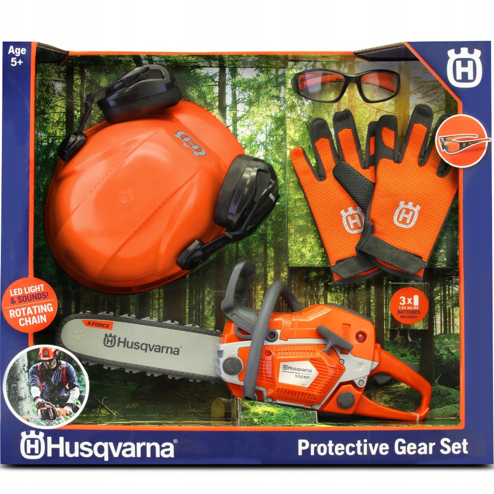 Hračka husqvarna píla prilba slúchadlá rukavice