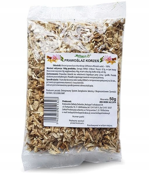 

Herbapol Prawoślaz Korzeń Gardło Jama Ustna 50g