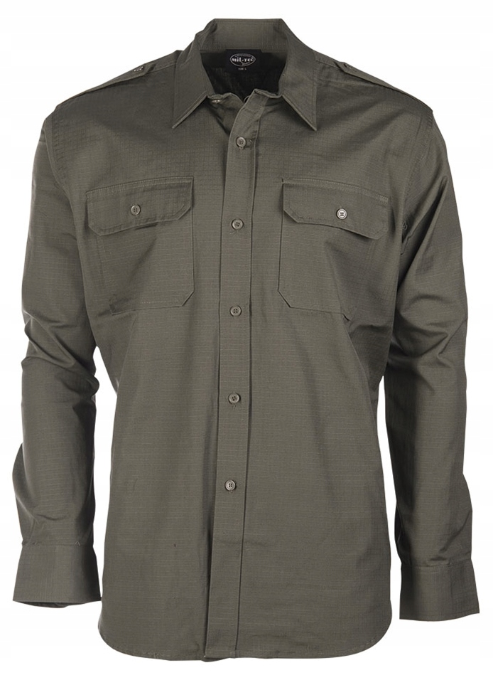 Mil-Tec Koszula Bawełniana Wojskowa Oliwkowa M