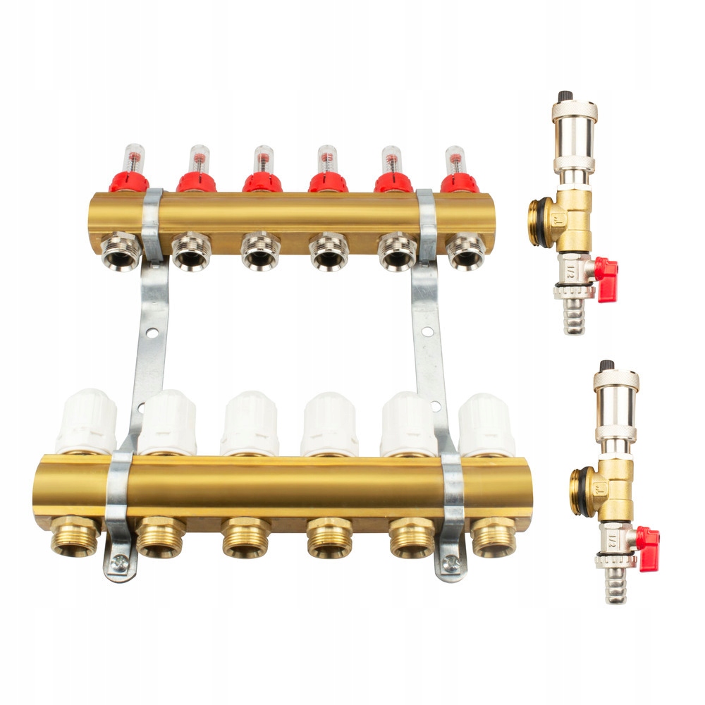 6-obvodový rozvádzač podlahového vykurovania domu