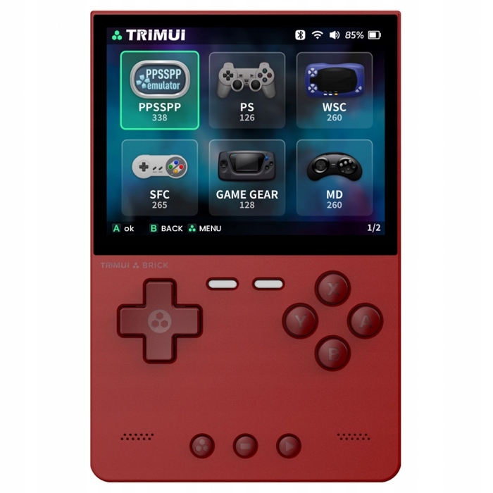 Prenosná konzola retro vrecko Trimui Brick TG3040 128GB Red Hry