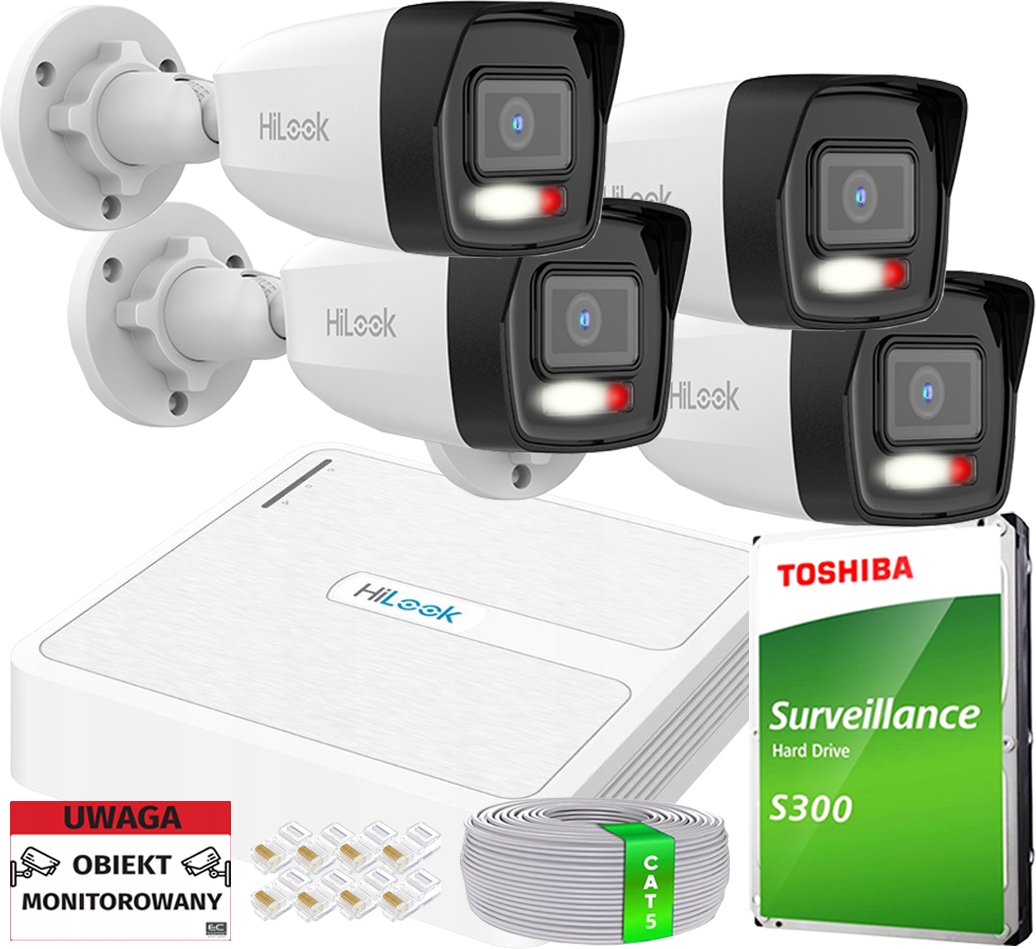 Sada Ip monitorovania na rozšírenie 4 Mpx Qhd kamier HiLook od spoločnosti Hikvision