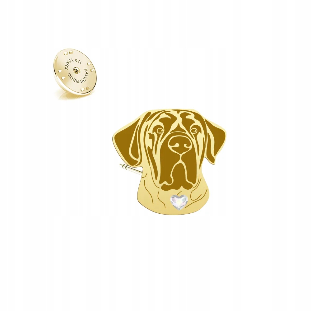 Odznak s japonským psem Mastif 925 Šperky jako Dárek Dedikace