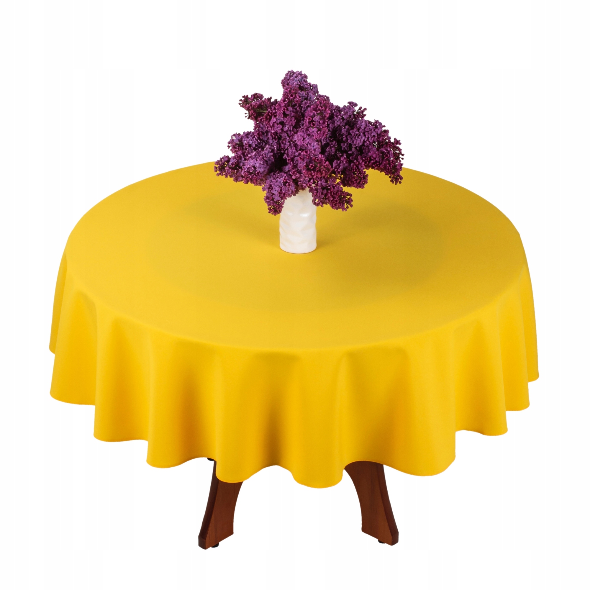 ELEGANCKI GŁADKI OWALNY OBRUS OWAL ŻÓŁTY 120x180