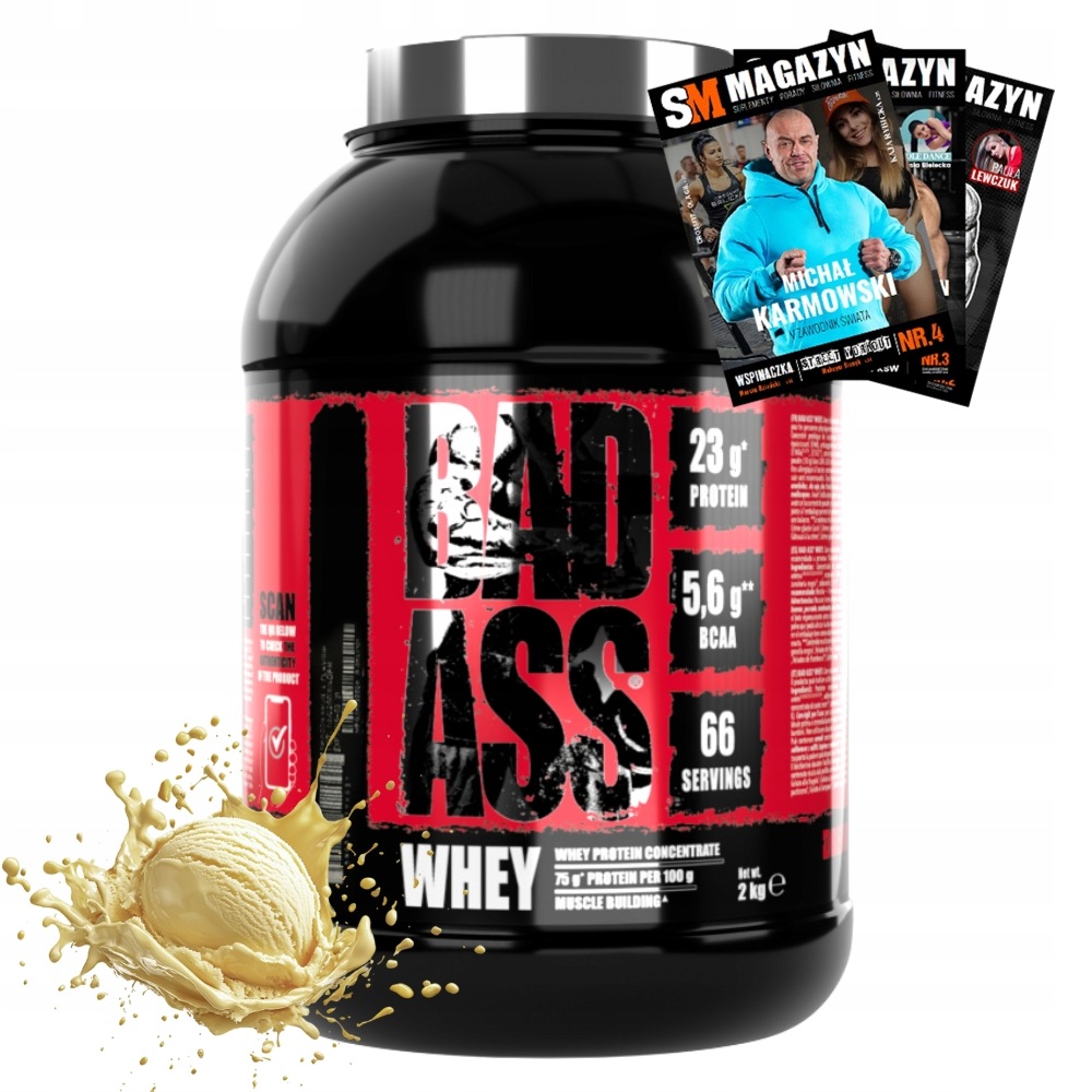 Bad Ass Whey 2000 g Protein Svalová Masa Regenerace
