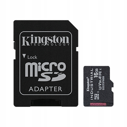 Kingston microSDHC 16GB Industrial C10 A1 pSLC Card