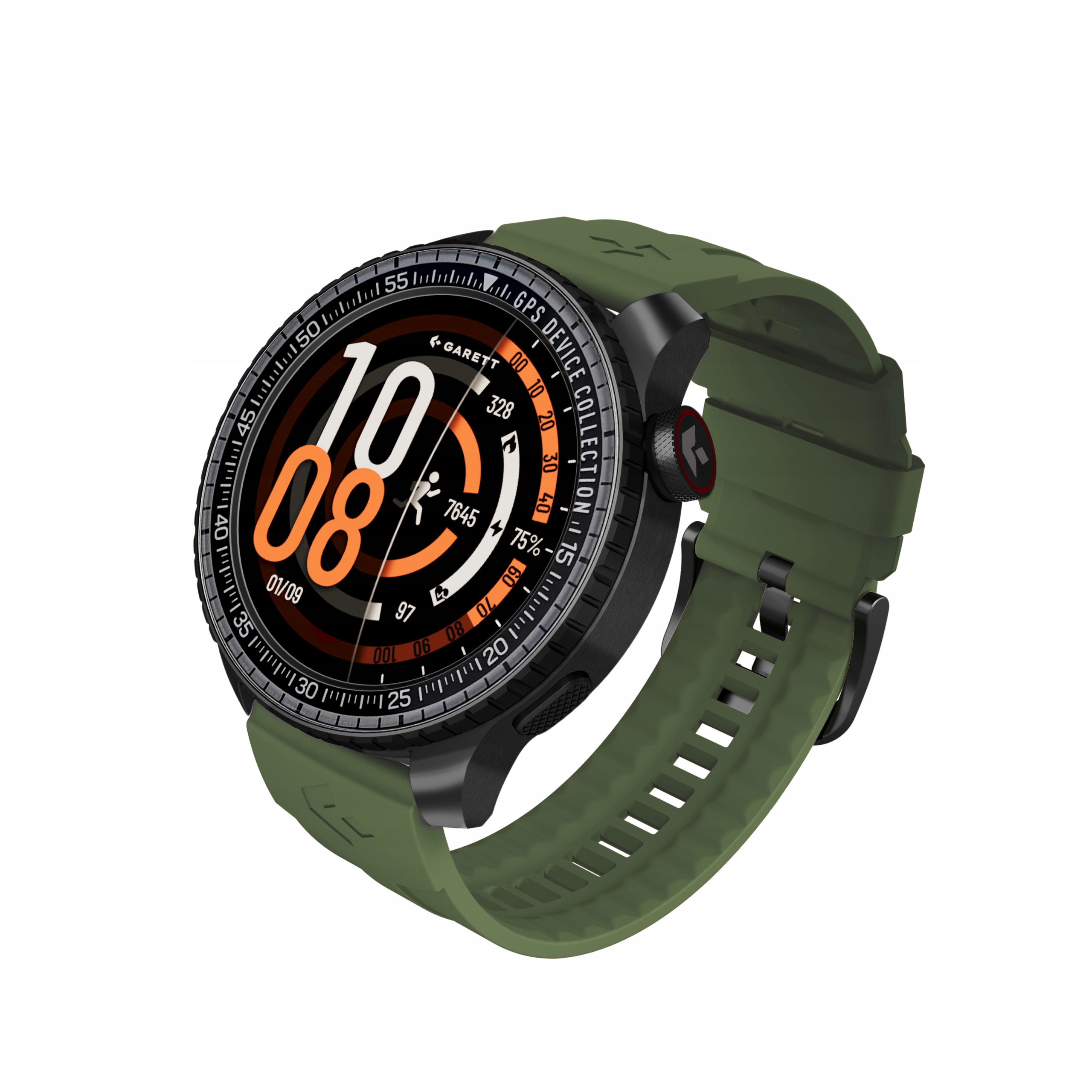 Garett Compass Gps Amoled 1,43'' 5ATM Hovory Bt 100+ Sport Mil-std Černý