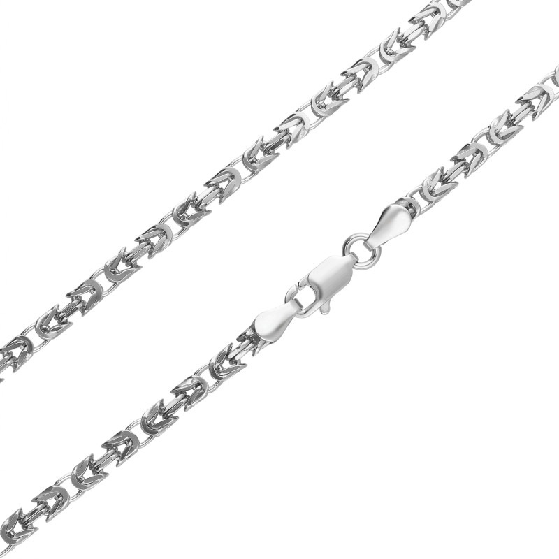 Stříbrný řetízek 925, královská vazba, 3 mm, rhodiovaný, stylový pro ni, 45 cm