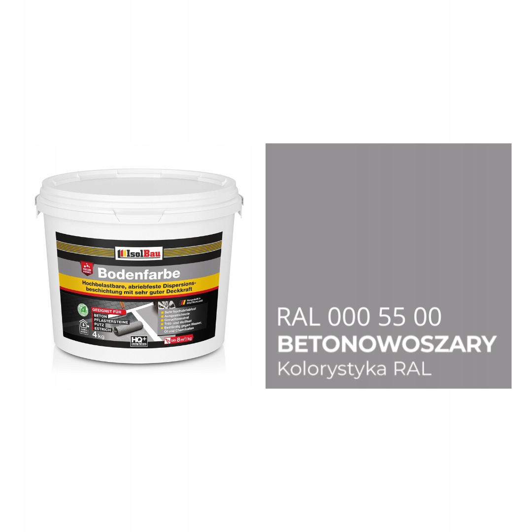 Farba do betonu kostki drewna metalu uniwersalna Bodenfarbe Betongrau 4KG