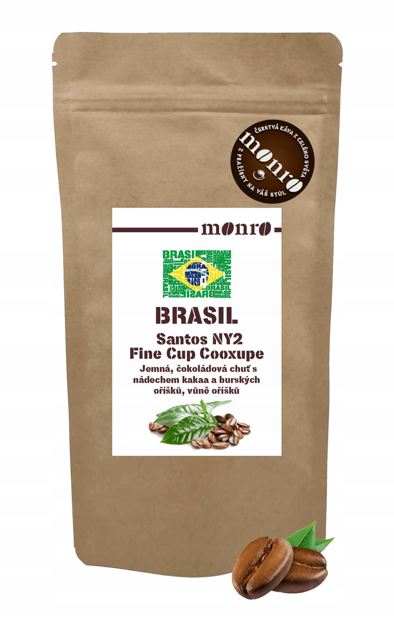 Levně Brasil Santos Fine Cup Cooxupe káva Arabika 1000g