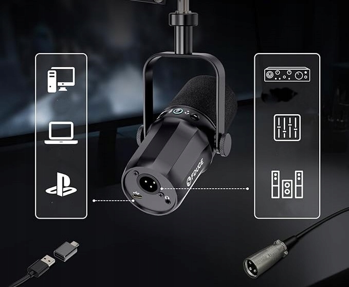 FDUCE SL40+ Mikrofon USB XLR Do Podcastów Gier i Streamingu — miniatura 10