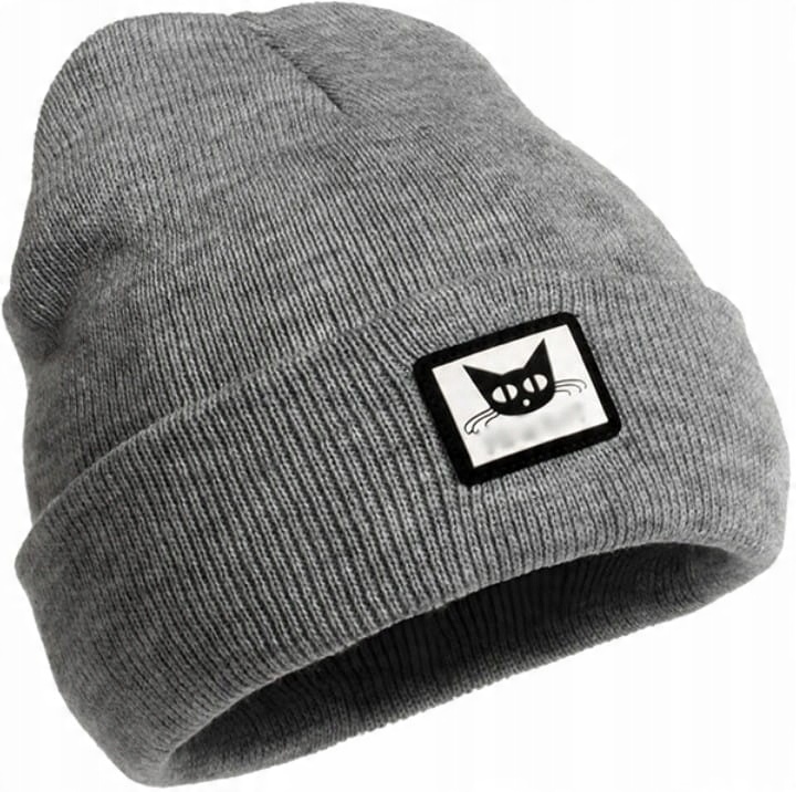 

Czapka zimowa ciepła jesienna kot damska beanie