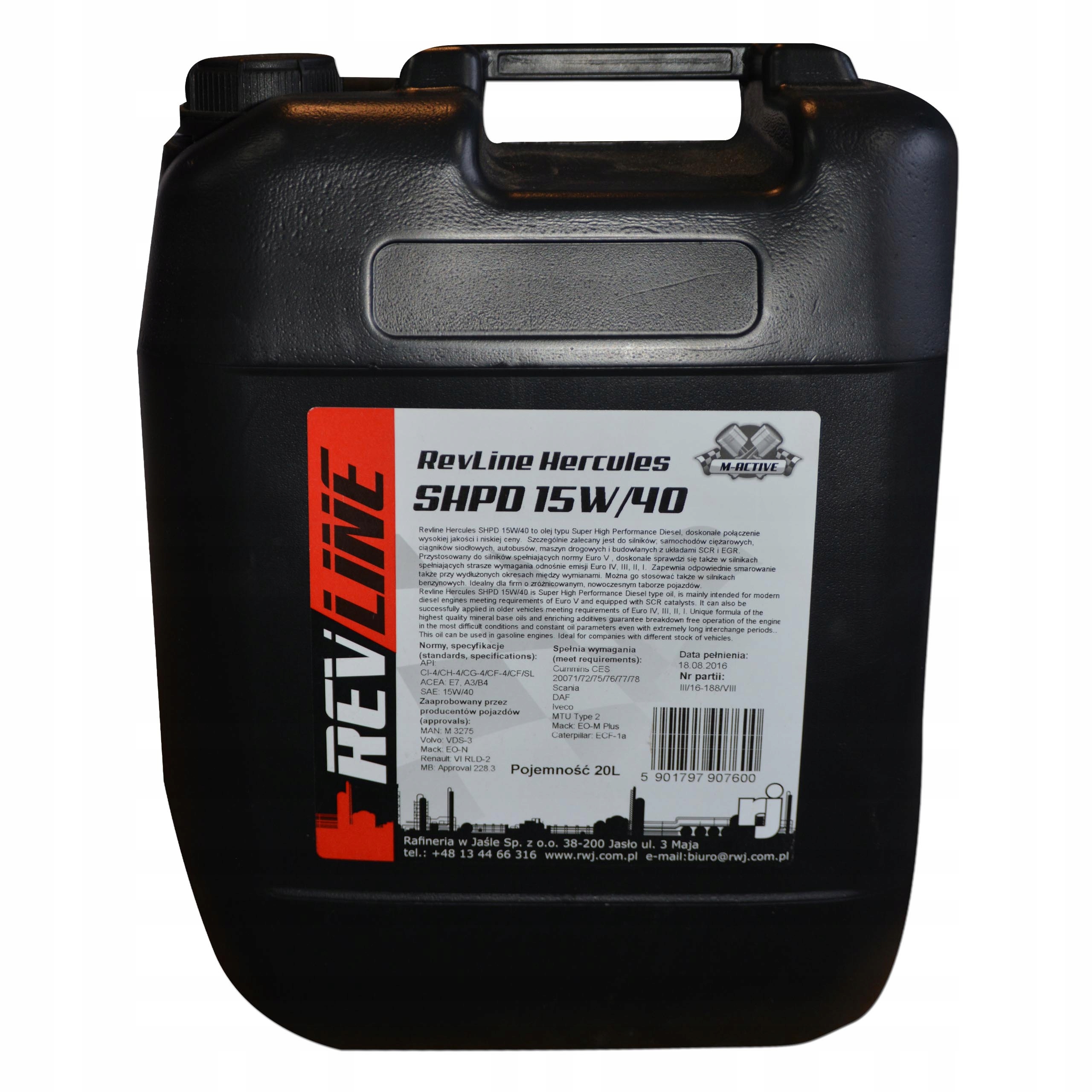 REVLINE HERCULES SHPD 15W40 20 Л