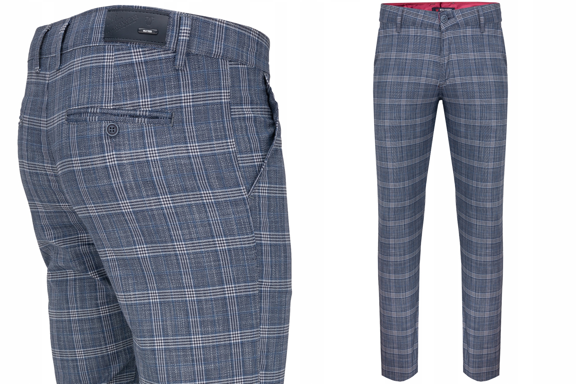 Pánské Elegantní Kostkované Kalhoty Klasické Velikosti: 34/34