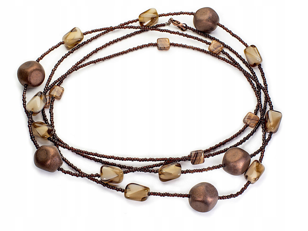 

Naszyjnik Korale brązowy długi wesele Jablonex