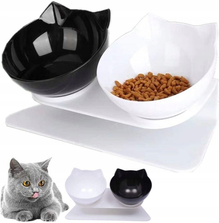 

Podwójna Miska Dla Kota Psa Na Stojaku Na Pokarm