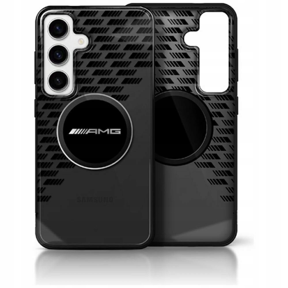 Etui Amg Transparent Rhombs MagSafe do Samsung Galaxy S25 czarny