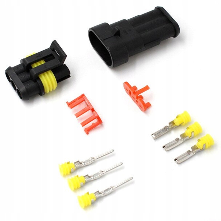 ZŁĄCZE HERMETYCZNE KOSTKA WTYK SUPERSEAL 3PIN