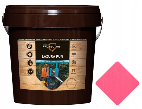 

Lazura Fun 1L Różowy Dekspol Drewno Protector