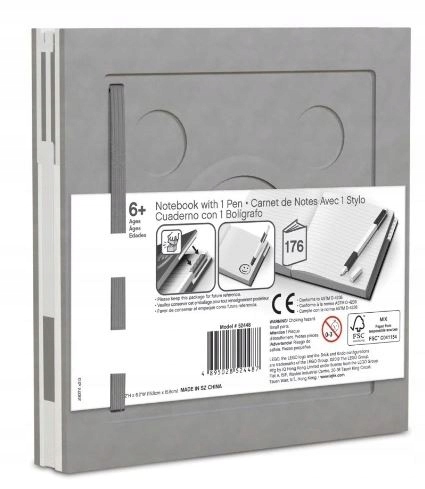 LEGO NOTATNIK ZESZYT Z DŁUGOPISEM SZARY 52448 EAN (GTIN) 4895028524487