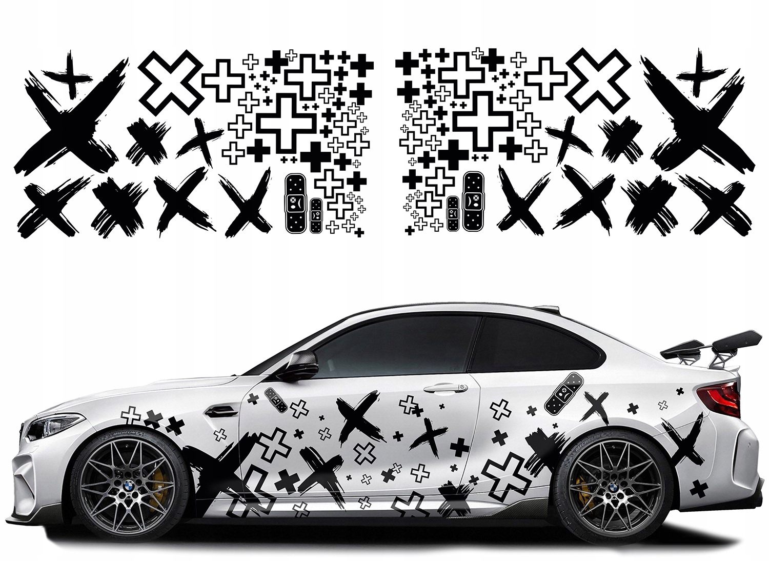 NAKLEJKI na Auto MOTYW PLUSY PLASTRY 94x360cm