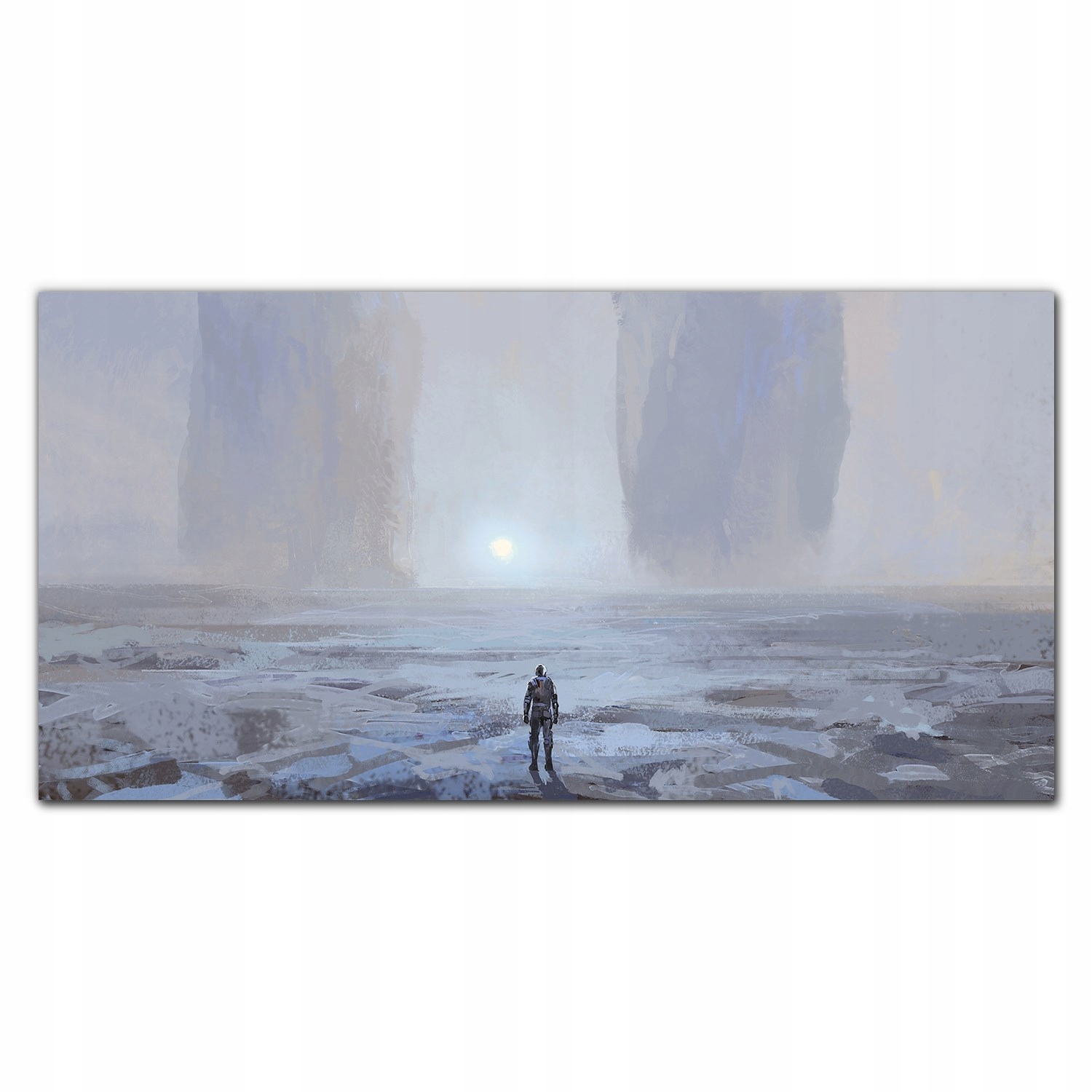 Fotoobraz na ráme plátno Človek hory 140x70 cm