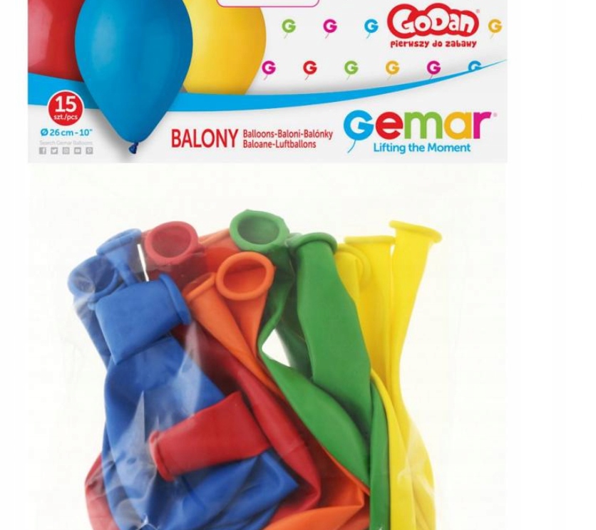 Balony lateksowe pastelowe kolorowe mix 15 szt EAN (GTIN) 59029525018761