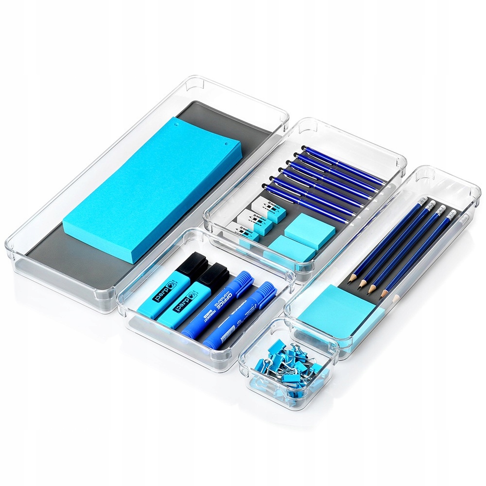 5 x Modulární organizér s protiskluzovou vložkou pro uložení zásuvky