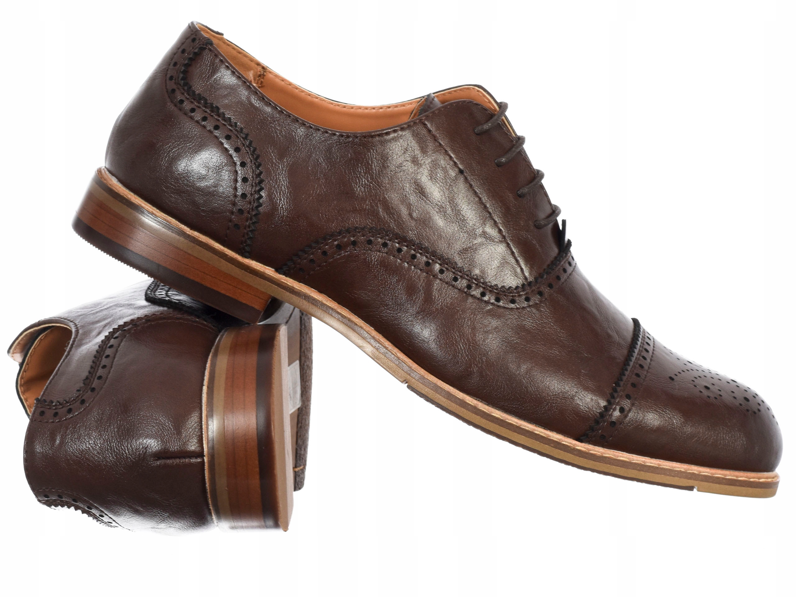 B Originals Společenské Boty HA230760A-2/BROWN, přírodní kůže