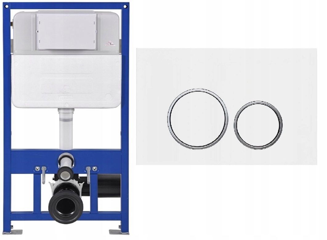 Wc súprava AquaTech Slim 8 cm hlboká tlačidlo Dopio biela