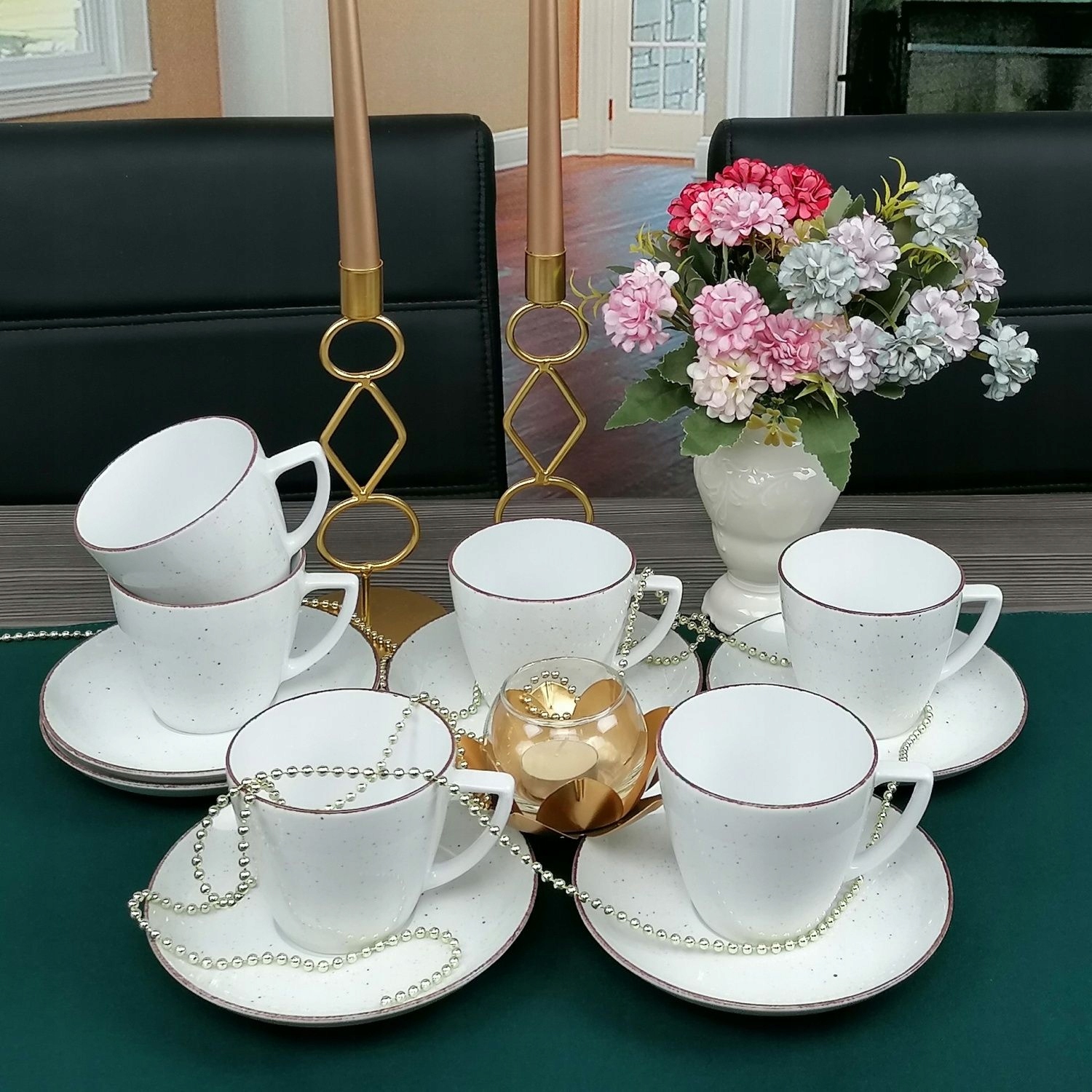 LUBIANA BOSS BUDYŃ ZESTAW SERWIS KAWOWY 24 EL