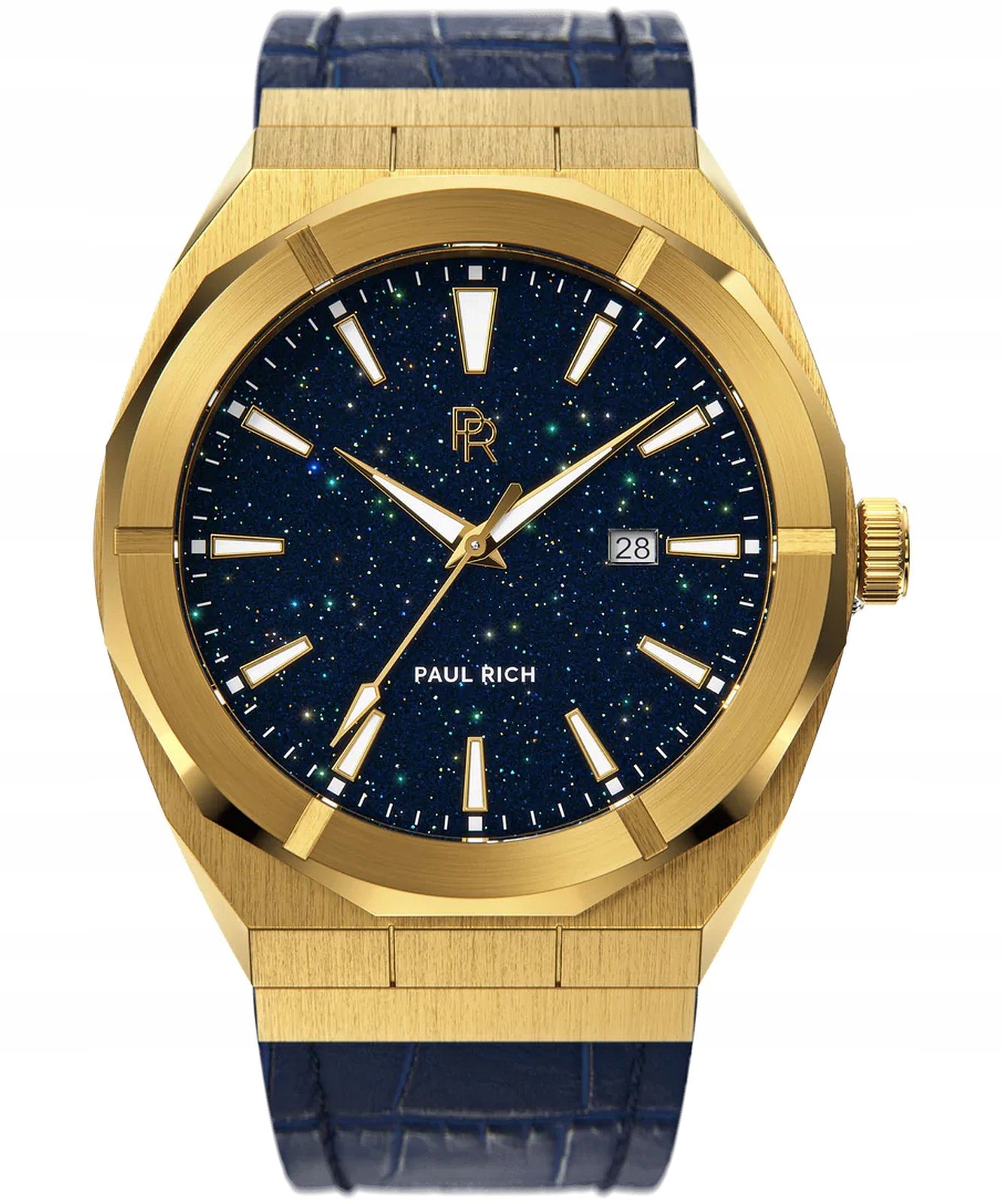 Pánské hodinky Paul Rich Star Dust Gold Leather 45 Auto
