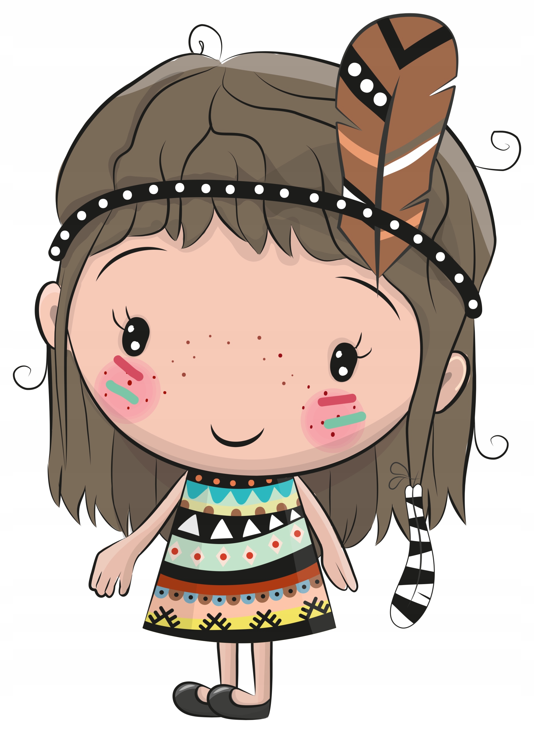 

Naklejka Na Okno Lustro Dziewczynka Boho Indianka