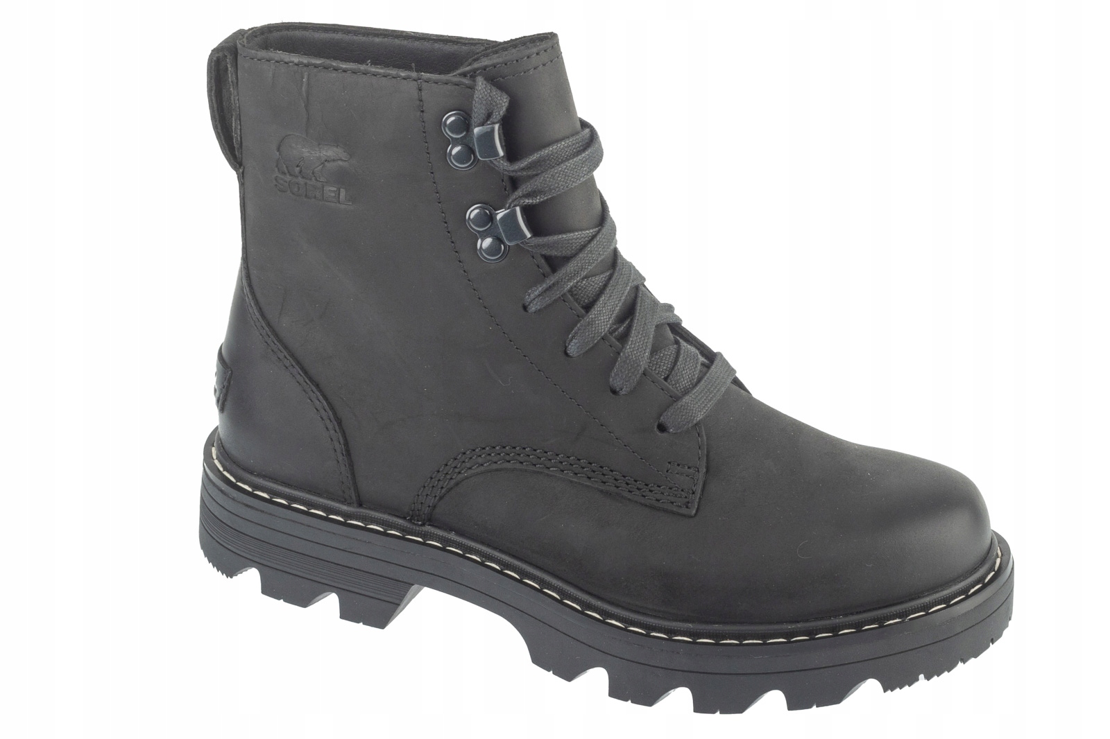 Sorel Revel Rd Boot Lace Wp [39] Dámské kožené trapery černé barvy