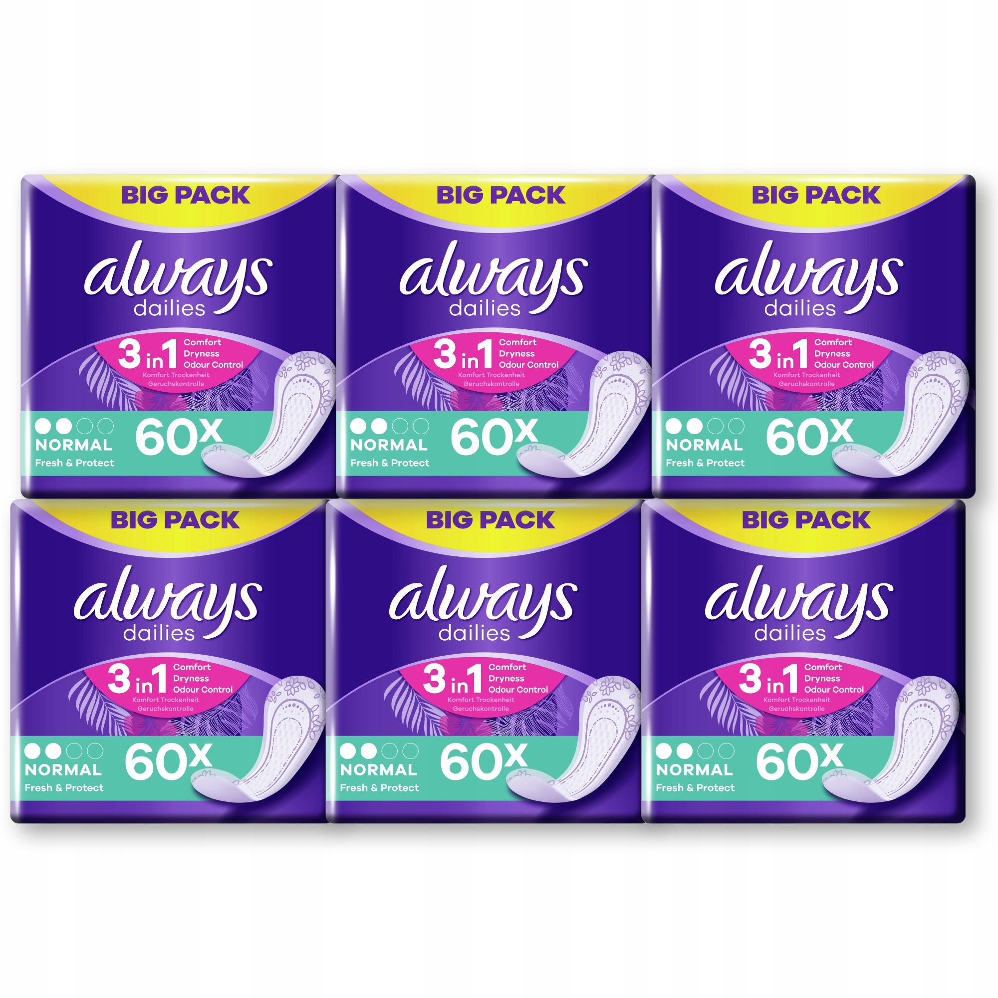 

Wkładki higieniczne Always Normal Trio 6 x 60sztuk