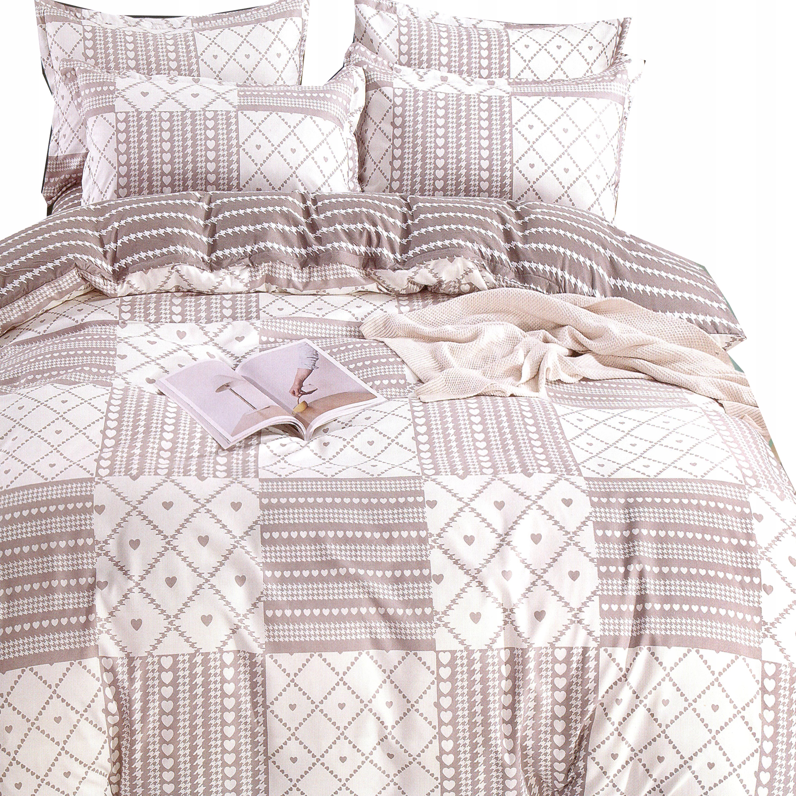 Komplet Pościeli 100% Bawełna Poszewki Prześcieradło Poszwa 140x200