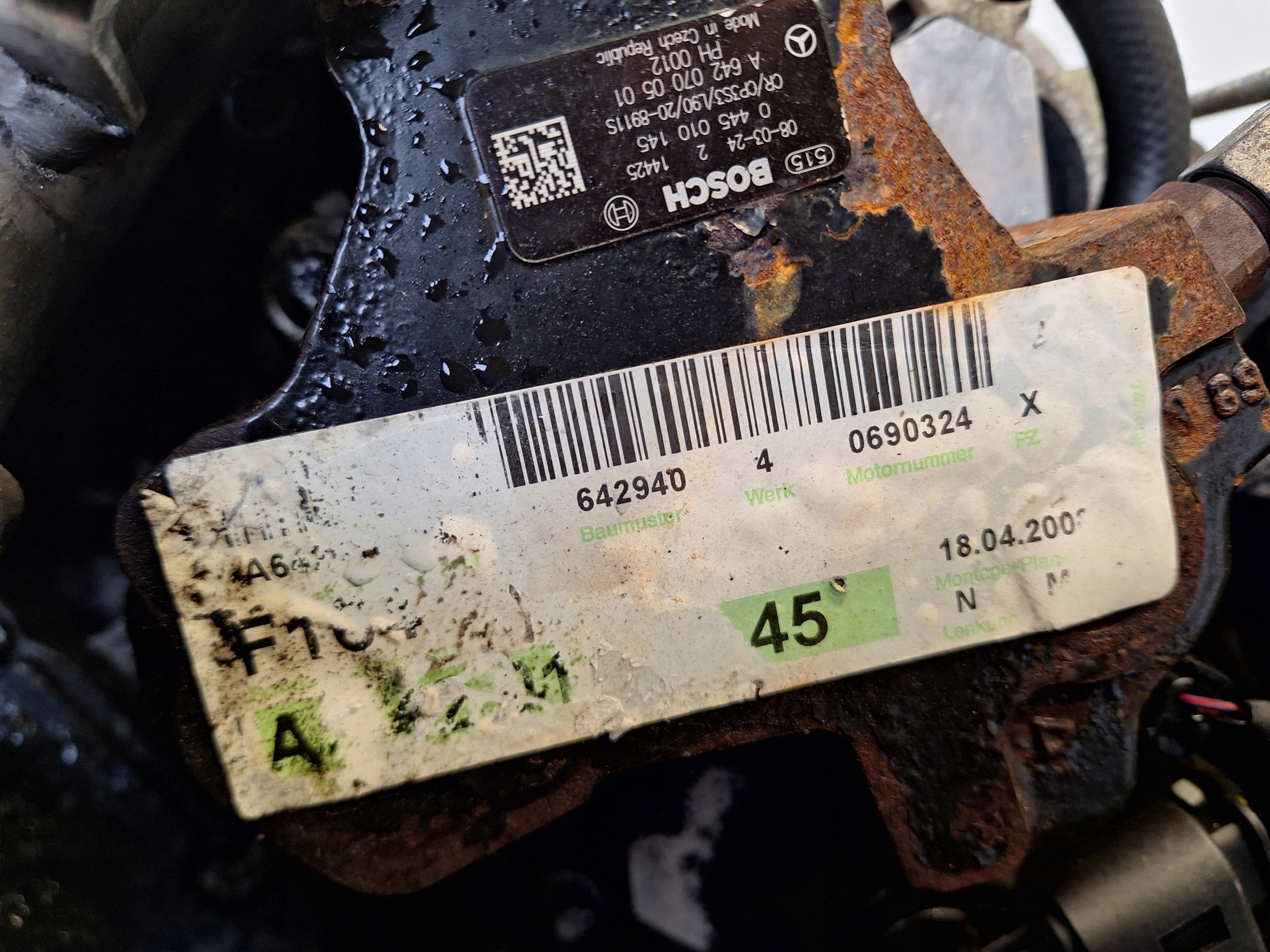 MERCEDES ML W164 05-08 engine 3.2 CDI 642940 EURO 4