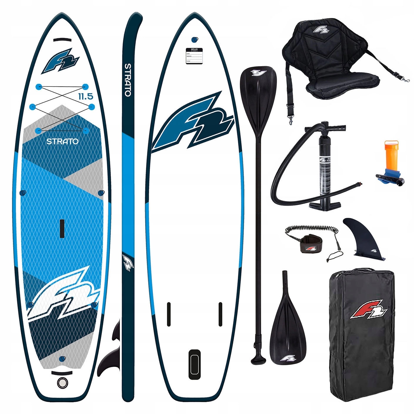 Deska Sup pompowana zestaw z wiosłem F2 paddle board Strato 11'5 350 cm