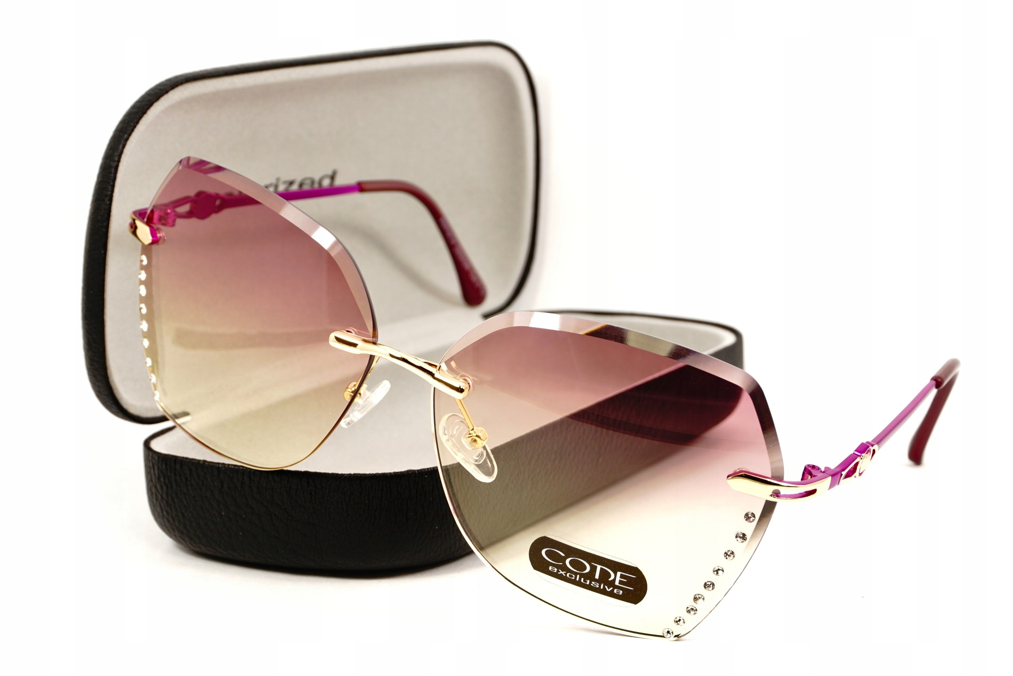 

Damskie Okulary Przeciwsłoneczne Duże Glamour Etui