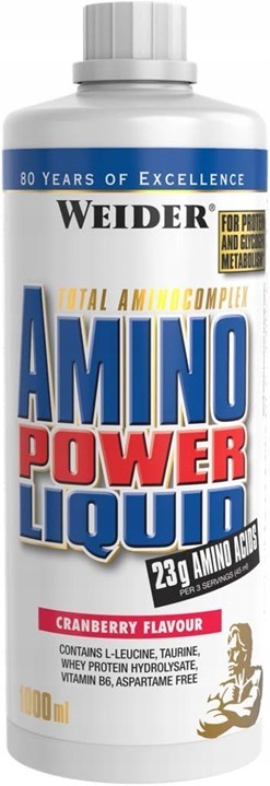 Weider – Amino Power Liquid, Brusinky, 1000 ml