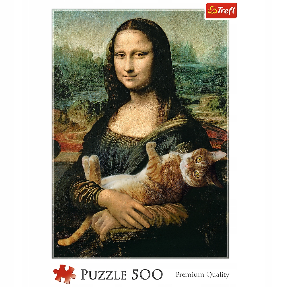 

Puzzle 500 Obraz Portret Mona Lisa Kot 10+ Trefl