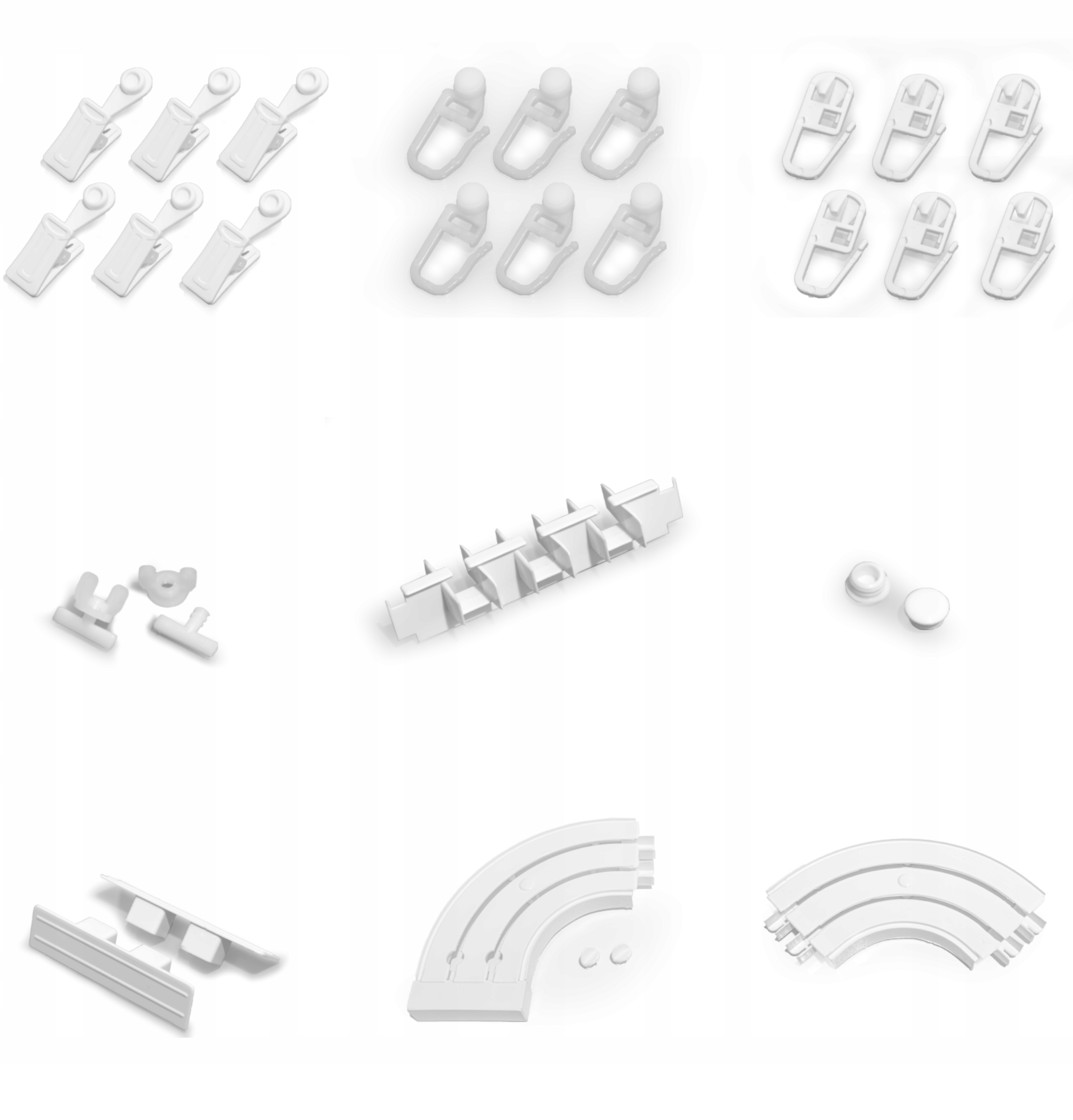 SZYNA SUFITOWA + OSŁONA komplet 2 tory 340cm Kolor czarny