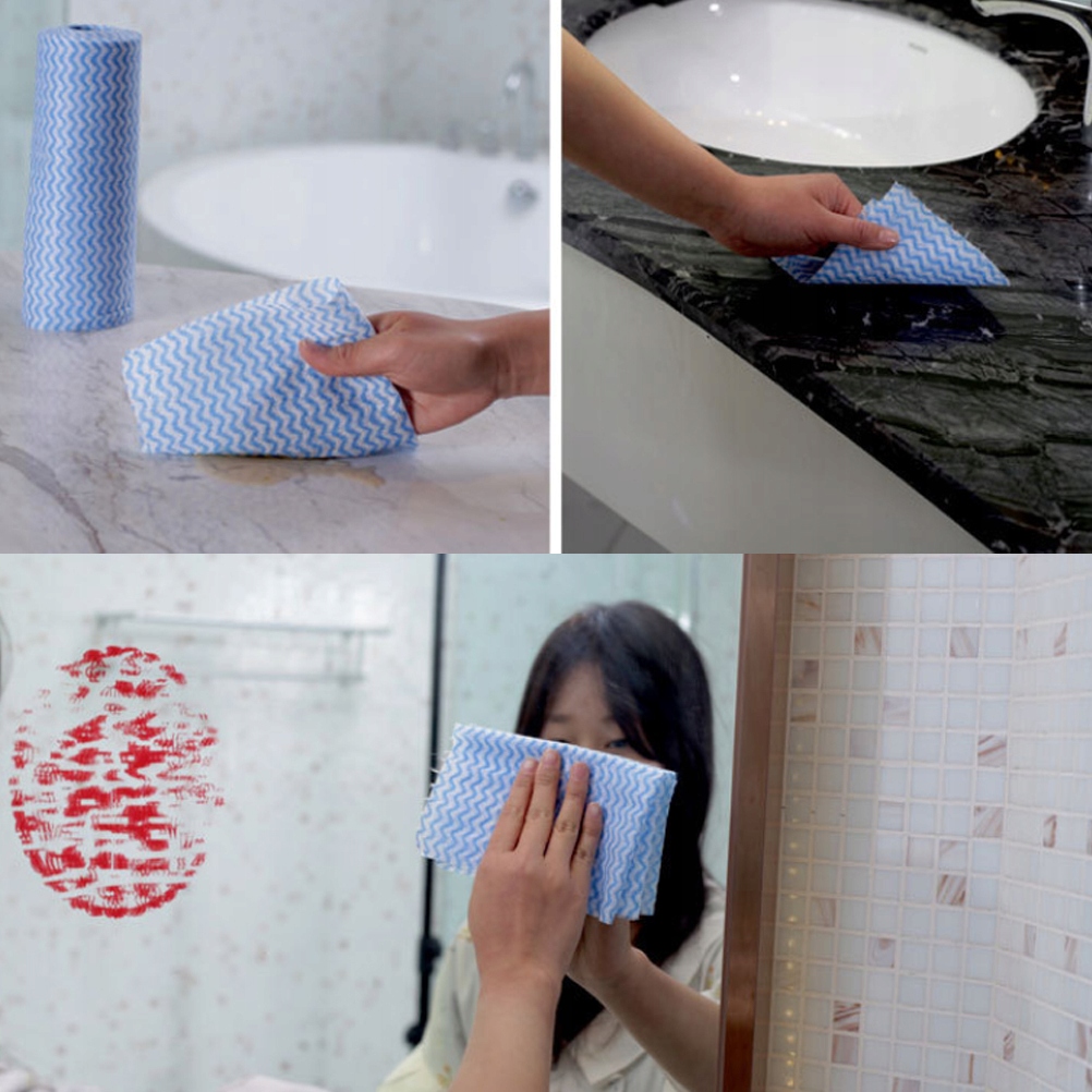 100 SZT. ŚCIERECZKI DO MYCIA NACZYŃ WIELOFUNKCYJNEJ JEDNORAZOWEJ Marka bez marki