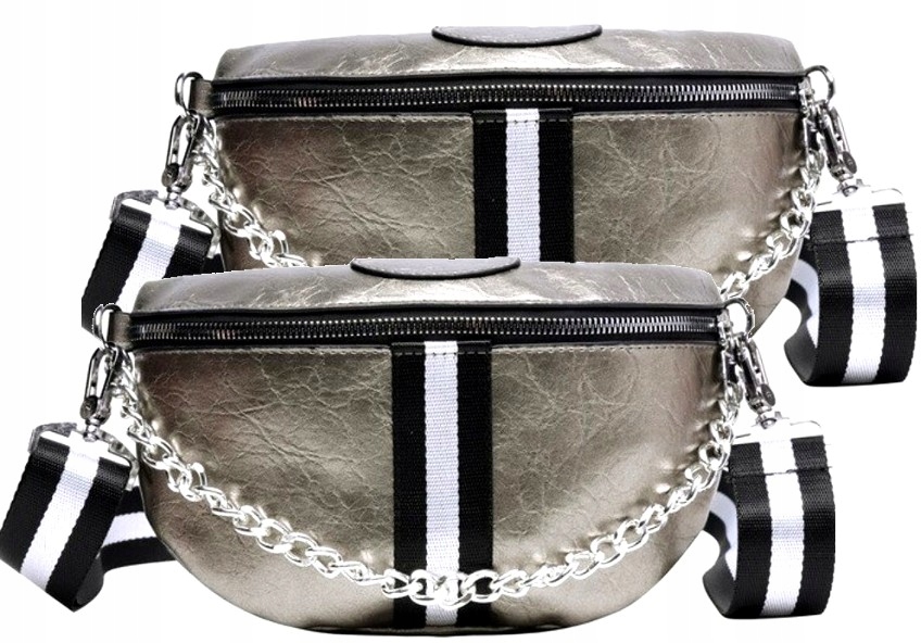 

Skórzana Mała Torebka saszetka biodrówka łańcuch