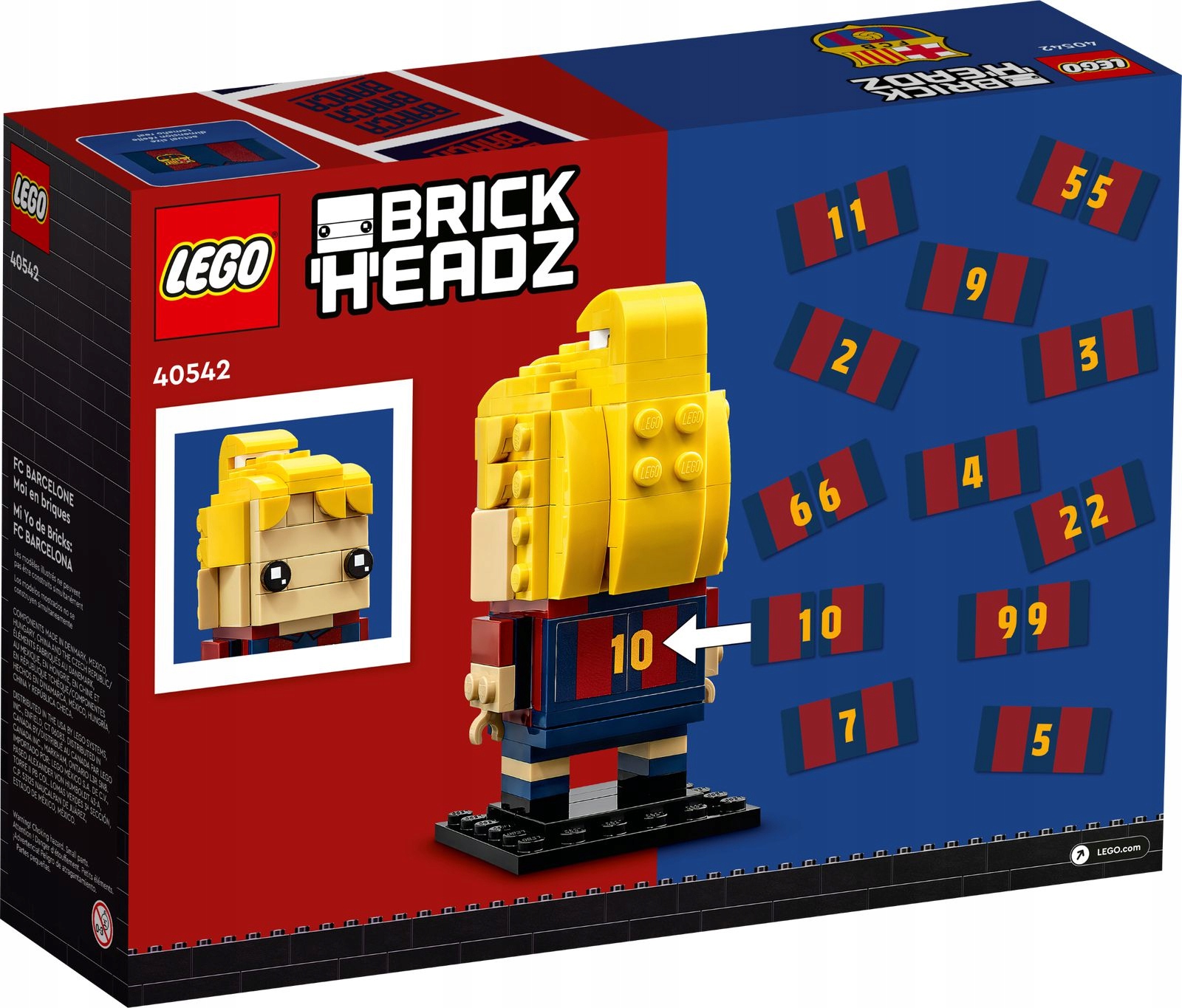 ZESTAW LEGO BrickHeadz 40542 Portret z klocków FC Barcelona Prezent Stan opakowania oryginalne