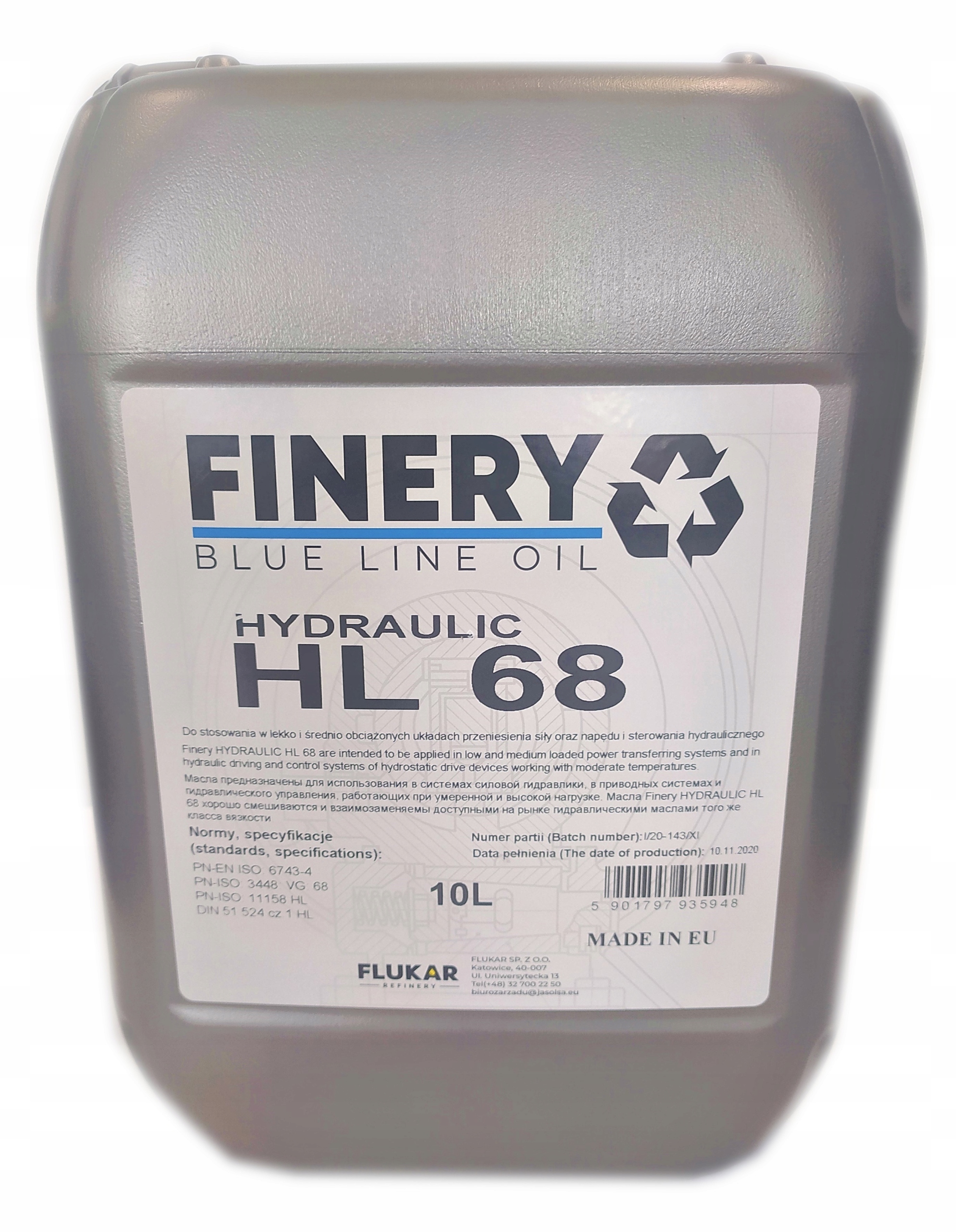 

Finery Hydraulic Hl 68 10L. Olej Hydrauliczny