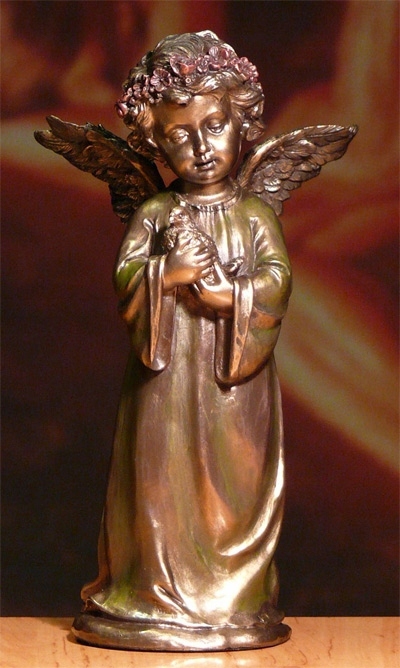 ŚLICZNA FIGURKA ANIOŁKA ANIOŁEK ANIOŁ z GOŁĄBKIEM Marka inna