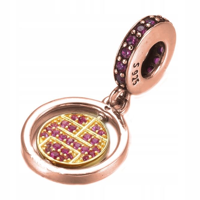 Korálky Růžové Zirkony růžové zlato stříbro 925