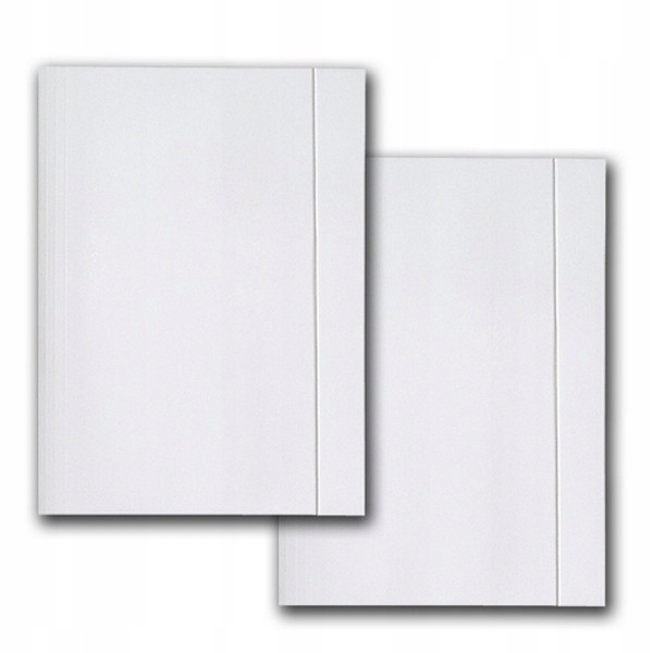 TECZKA Z GUMKĄ A4 KARTONOWA 250g BARBARA BIAŁA